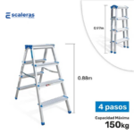 Escalera banqueta de aluminio - Image 3