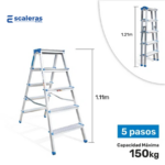 Escalera banqueta de aluminio - Image 2