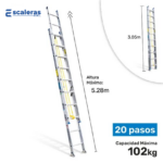 Escalera de Extensión de Aluminio Industrial - Image 6