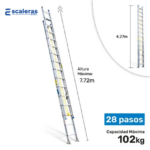Escalera de Extensión de Aluminio Industrial - Image 4