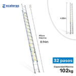 Escalera de Extensión de Aluminio Industrial - Image 3