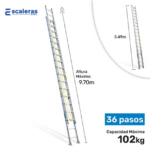 Escalera de Extensión de Aluminio Industrial - Image 2