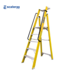 Escalera tipo plataforma de fibra de vidrio